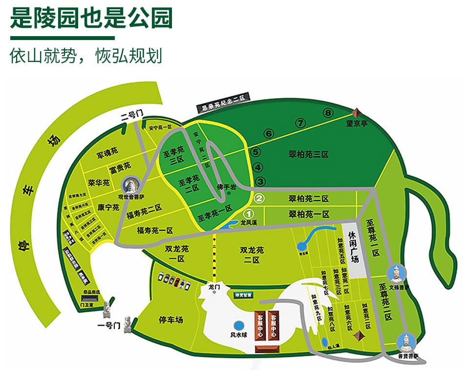 桃峰陵园规划图
